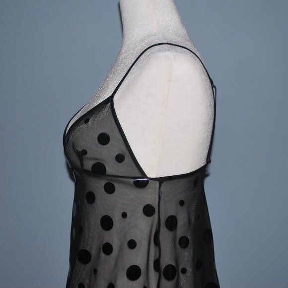 Sexy Black Polka Dot Lingerie Top - Picture 5 of 7